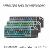 Teclado Bluetooth Multidispositivo 2.4G Azerty con Trackpad, Teclado Externo Bluetooth para Smartphone