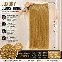 Grossiste – Pompon en perles de verre fait main de 50 cm pour robes et accessoires vestimentaires, franges perlées à coudre à la main