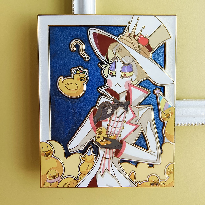 Wholesale No Minimum Custom Anime Transparent Letterpress Printing Gold-Plated Metal Hard Enamel For