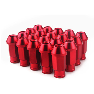 Écrous de roue en alliage d'aluminium M12 1.5 M12 1.25 Rouges pour amélioration des pneus de voiture Légers Spécification D1 LN007 - Product Image 1