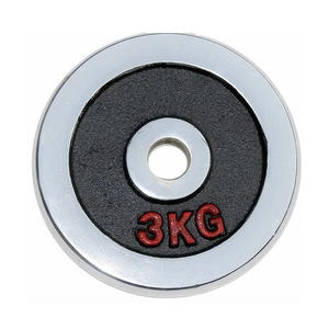 Logo personnalisé Fitness, haltère chromé en fonte robuste, haltère haltère haltérophilie 20kg 15kg plaque de poids - Product Image 5