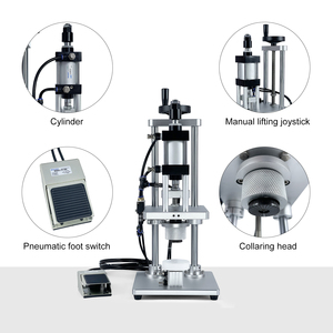 Máquina neumática de crimpado y tapado de botellas para perfumes, cosméticos, viales de vidrio, tapas de aluminio, bomba pulverizadora semiautomática de sobremesa - Product Image 5