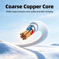 Câble de charge rapide et de synchronisation de données USB 2.0 Type-C 6A, conducteur en cuivre pur, boîtier en plastique, gaine TPE PVC, pour smartphones Android