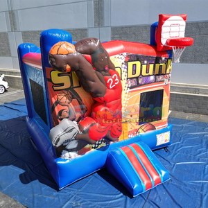 Commercial grade kids party <b>bouncer</b> castle slam dunk bounce house 3D <b>inflatable</b> basketball jumper - Product Image 3