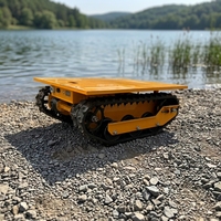 Chariot de manutention électrique silencieux télécommandé à châssis plat pour espaces étroits en entrepôt