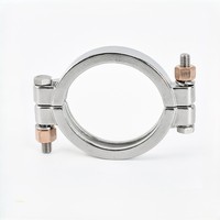 Abrazadera de Alta Presión para Trabajo Pesado 13MHP-LP, Acero Inoxidable 304 Pulido, Abrazaderas de Tubería Ajustables en Pulgadas, Grado Industrial/Comercial