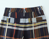 ZEVITY 2026 Nouvelle marque Pantalon large à carreaux vintage pour femme, imprimé à carreaux assortis, pantalon long décontracté rétro pour femme, vêtements Mujer