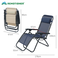 Chaise longue pliable avec logo personnalisé, chaises longues de jardin, chaise longue de jardin zéro gravité avec porte-gobelet