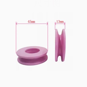 Roues de guidage entièrement en céramique solide, diamètre 45 mm, épaisseur 13 mm, certifiées ISO9001, personnalisées OEM pour le tréfilage - Product Image 1