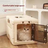 Sac de transport portable pour animaux de compagnie, grande capacité, pliable, pour chat et chien, cage respirante, transporteur aérien, en PP et PU, disponible en petite taille