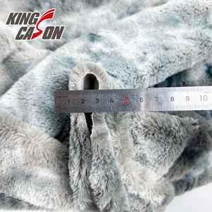 KINGCASON Usine Directe Haute Qualité <span class=keywords><strong>Vente</strong></span> Conceptions Personnalisées Brossé 250gsm 1.6m Mélange 100% Polyester Fausse <span class=keywords><strong>Fourrure</strong></span> Tissu pour Couverture - Product Image 2