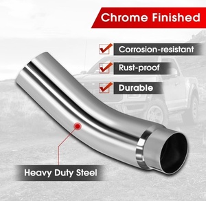 Punta del gomito del sistema di scarico del camion del tubo di scarico a basso prezzo in <span class=keywords><strong>Chrome</strong></span> 4 '', 5'' per I.D e 5 '', 6'', 7 '', 8'' per <span class=keywords><strong>o</strong></span>. D, 23 ''per la lunghezza - Product Image 5