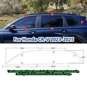 Toptan Özel Araba Aksesuarları Siyah Kapı Krom Pencere Dekoratif Kaplama Şeridi Honda CR-V CRV 2023-2025 için - Product Image 5