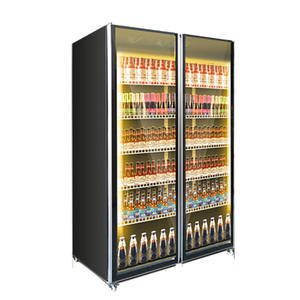 Armoire réfrigérée pour boissons et <span class=keywords><strong>vins</strong></span> à <span class=keywords><strong>deux</strong></span> portes, trois portes ou une seule porte, refroidie par air, en alliage d'aluminium, avec verre trempé, automatique - Product Image 5