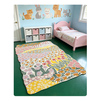 Teppichlieferant Rutschfester Baumwollstoff Blumenmuster Teppich Handgefertigt oder Maschinell Bedruckt