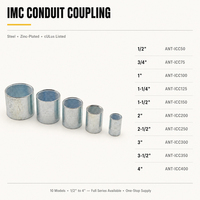 Raccord de conduit électrique droit en acier galvanisé fileté IMC pour extérieur, industriel, 3/4''