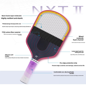 Raqueta de Pickleball de Fibra de Carbono T700 de Alta Calidad NXT II VORTEX OEM, Grosor de 16 mm, Aprobada por la USAP, para Niños - Product Image 6