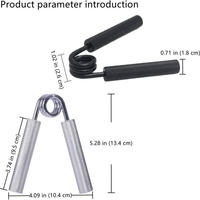 PINJIAN Kit d'entraînement portable 7-en-1 en alliage d'aluminium pour la force des doigts, du poignet et du bras