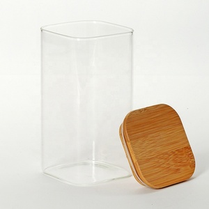 Vetro trasparente quadrato barattolo di conservazione degli alimenti con coperchio tè chicchi di caffè contenitore Snack dadi scatola sigillata <span class=keywords><strong>Organizer</strong></span> <span class=keywords><strong>da</strong></span> <span class=keywords><strong>cucina</strong></span> - Product Image 5