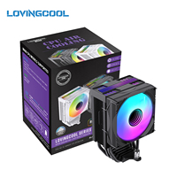 Refroidisseur de processeur RGB LOVINGCOOL, fabricant d'origine, 2 caloducs, ventilateur PWM 92 mm, faible bruit, refroidisseur d'air pour processeur pour PC de jeu, ordinateur de bureau