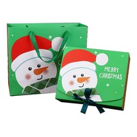 Boîte cadeau de Noël biodégradable personnalisée avec impression, papier gaufré, matériaux recyclés, sacs - MOQ 500 pièces, emballage cadeau