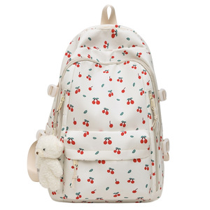 Sac à dos cartable imprimé de grande capacité à la mode Sac à dos léger et décontracté pour filles Sac à dos polyvalent pour le lycée - Product Image 1