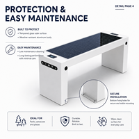 Banc solaire intelligent pour extérieur, imperméable, avec chargeur sans fil USB, haut-parleur WiFi et Bluetooth, mobilier urbain intelligent