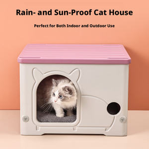 Cama para Gatos Ecológica y Protectora para Todas las Estaciones, Protección Contra Lluvia y Sol, Diseño de Plástico Removible y Lavable, Sólida para Uso en Interiores/Exteriores - Product Image 3