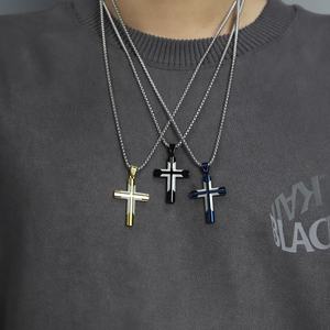 <span class=keywords><strong>2025</strong></span> liontin salib kustom Paskah kalung untuk pria perhiasan baja tahan karat massal dengan kotak hadiah Logo rantai - Product Image 5