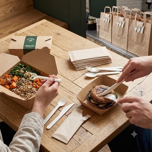 Disposable Paper <b>Cutlery</b> <b>Set</b> Plant Fiber Dining Kit with Spoon Fork and Knife for Restaurant Cafe Bakery Catering <b>Travel</b> Meals - Product Image 3