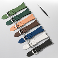 Bracelet de montre en fluororubber souple de gros de l'usine Jettda, bracelet de montre en caoutchouc FKM pour montre Patak -Philipe Nautilus 25 mm