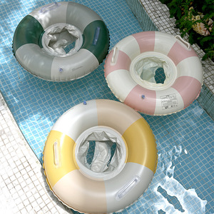 TANYOZHE Anillo de natación para niños, color sólido, anillo de asiento inflable grueso para uso en piscinas infantiles - Product Image 1