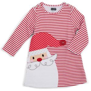 Vestido para niñas pequeñas, vestido informal <span class=keywords><strong>de</strong></span> algodón con tutú, ropa <span class=keywords><strong>de</strong></span> Navidad, minivestidos a rayas <span class=keywords><strong>de</strong></span> Papá Noel - Product Image 3