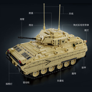 96007 M2 Bradley Stryker <span class=keywords><strong>X</strong></span> Véhicule blindé Modèle de puzzle en blocs de construction Jouet pour enfants - Product Image 4
