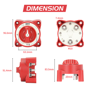 RoHS 350A 32V DC Off-1-ทั้งคู่-2โรตารีใช้งานหนักแบตเตอรี่ปลดสวิตช์4ตำแหน่งตัดการเชื่อมต่อสำหรับ Marine - Product Image 5