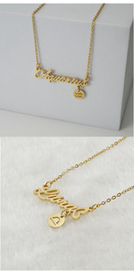 แฟชั่นใหม่สร้อยคอชุบทอง18K สแตนเลสตัวอักษรราศี12ดาวสำหรับผู้หญิง - Product Image 6