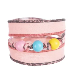 Süße süßigkeiten farbe stoff armbänder lange wickeln armbänder für mädchen kinder geschenk