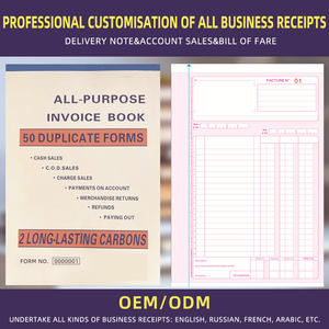 ใบแจ้งหนี้การขายแบบกําหนดเองแบบฟอร์มไร้คาร์บอนซ้ําส่วนบุคคลพร้อมชื่อบริษัทของคุณ - เล่ม <span class=keywords><strong>2</strong></span> เล่ม (100 ชุด) จํานวน - Product Image 4