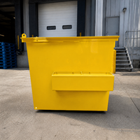 Conteneur à déchets en acier robuste à chargement frontal pour la gestion des déchets et le recyclage