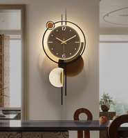 Jam Dinding Besi Senyap Kreatif Amerika Ukuran 30*70cm Model Terbaru Dengan Lampu untuk Ruang Tamu, Kamar Tidur, Samping Tempat Tidur atau Latar Belakang