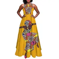 2021 vestido africano feminino de festa tribais, africano, barato, casual, mulheres, vestido de noite, longo, elegante, sem mangas