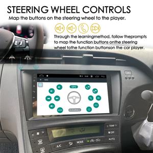 Radio Multimedia para Auto con Reproductor de Video y Navegación GPS 4G Android 13 Carplay 2 Din, 8+128GB para Toyota Prius XW30 2009-2015 - Product Image 5