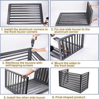 Cache-climatiseur mural en aluminium pour mini-split, protection de la vie privée, gravé au laser, en métal, pour climatiseur au sol