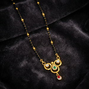 Conjunto de Joyería Fina para Mujer Ardhangini, Mangalsutra Dorado, Estilo Religioso, Accesorio de Moda, Elegante Collar con Colgante, 91.6 - Product Image 4