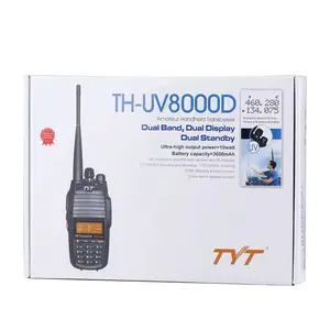 Type th-uv8000d th uv8000d 8000d 10w 워키토키 장거리 휴대용 휴대용 휴대용 휴대용 VHF UHF AC 모바일 양방향 라디오 워키토키