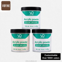Poudre acrylique transparente VO Custom 4oz pour ongles, lot de poudre acrylique en vrac pour ongles, poudre acrylique rose couvrante, poudre de trempage en gros