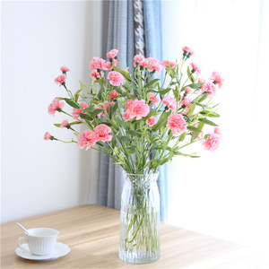 Qingyu Chronicle – Fleurs artificielles en soie rose pour décoration intérieure, arrangement floral, cadeau pour la fête des mères - Product Image 1