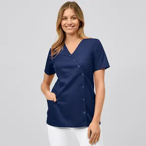 Túnica de salão de beleza, uniforme de spa para mulheres, uniforme de enfermagem, esfoliante personalizado em cores, uniforme médico para mulheres plus size, tricotado