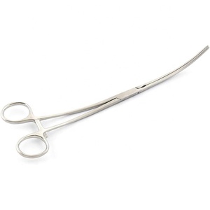 Obexa 80mm Curved DeBakey Stainless Steel Aorta Aneurysm <b>Clamp</b> 10.25" (26cm) Reversed Shank Curvature Surgical Instrument Basis - Product Image 1