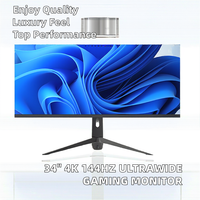 Nouvel écran de jeu PC LCD/TFT sans cadre ODM 27/34 pouces 2k/4K 144Hz, résolution 3440*1440 1080P, écran large 21:9 pour utilisation informatique
